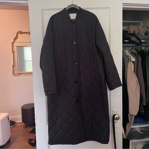 Aritzia Pavant Quilted Long Jacket
